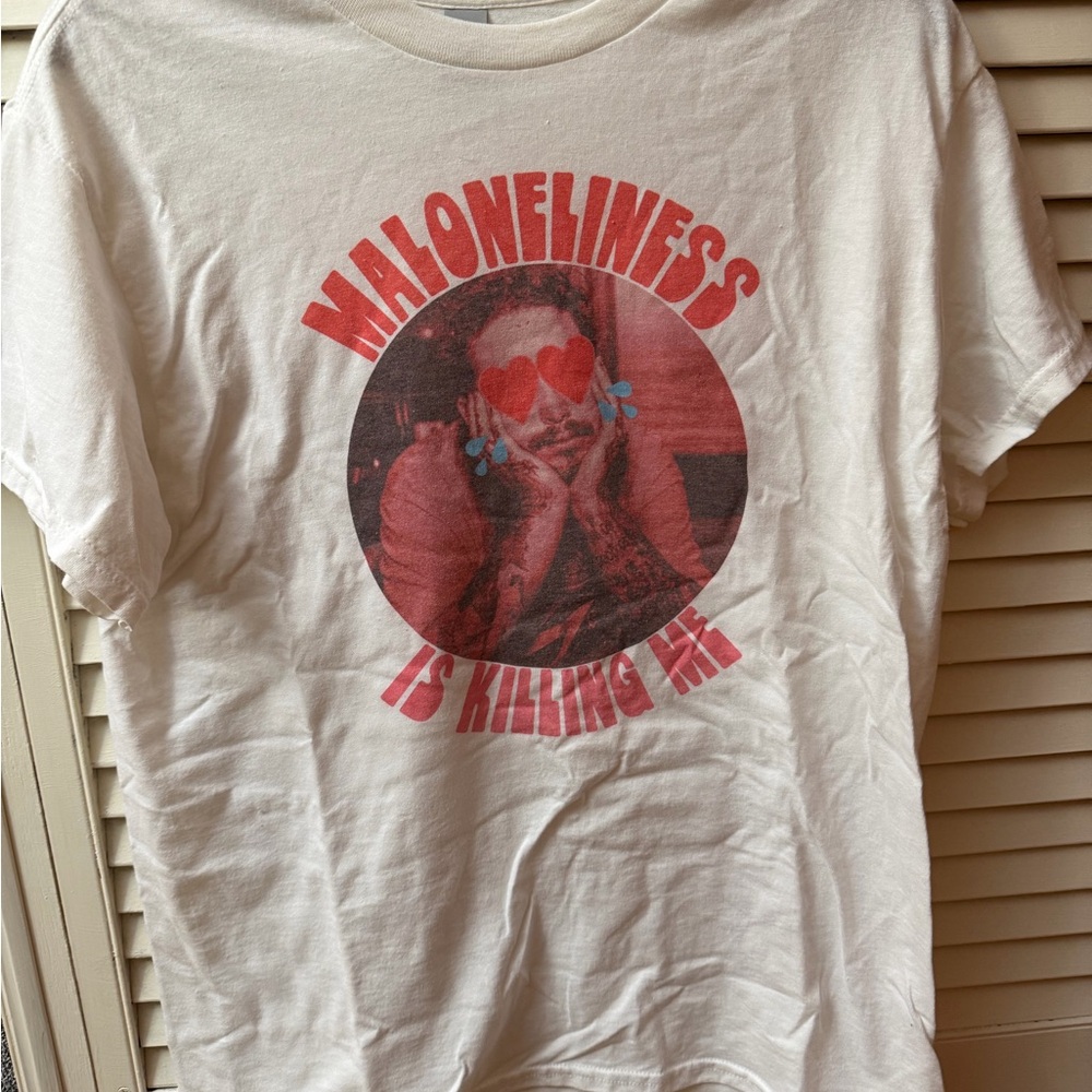 White Post Malone Graphic T-Shirt